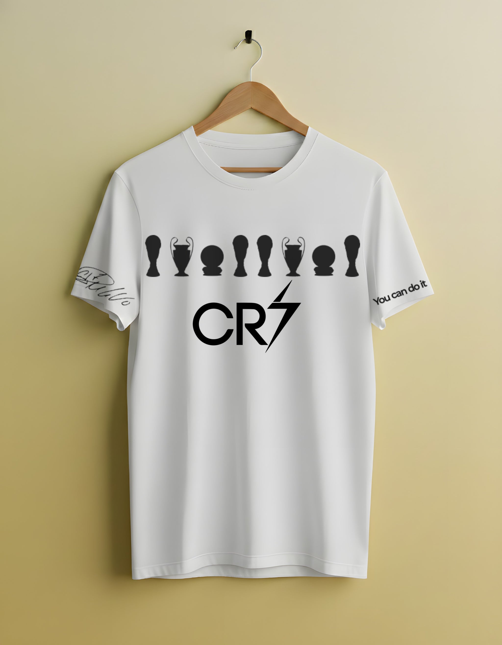 Cristiano Ronaldo Trophy Legacy Oversized T-Shirt – CR7 "You Can Do It" Fan Tee India