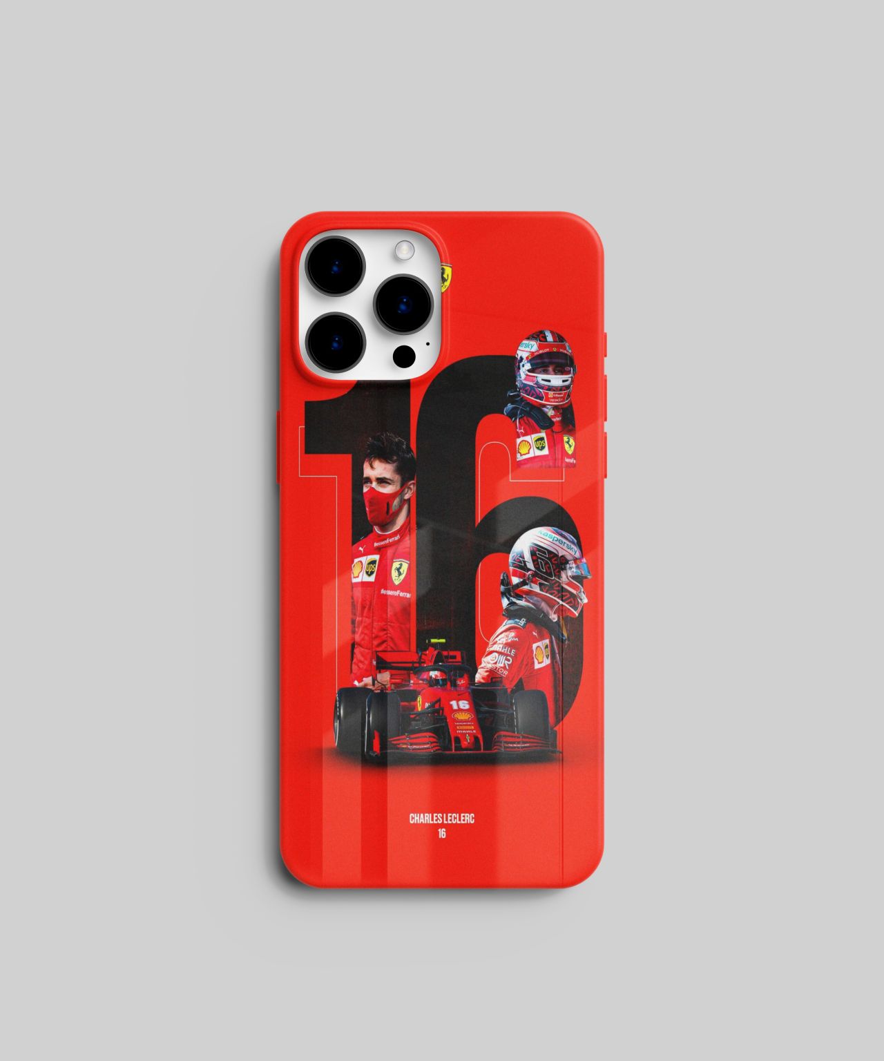 Charles Leclerc 16 F1 Race Mobile Case 7 glass