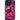 Phone case with a vibrant pink and purple design featuring a woman with colorful hair on a white background.