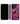 Phone case with a vibrant design featuring a woman with pink hair and neon text on a white background