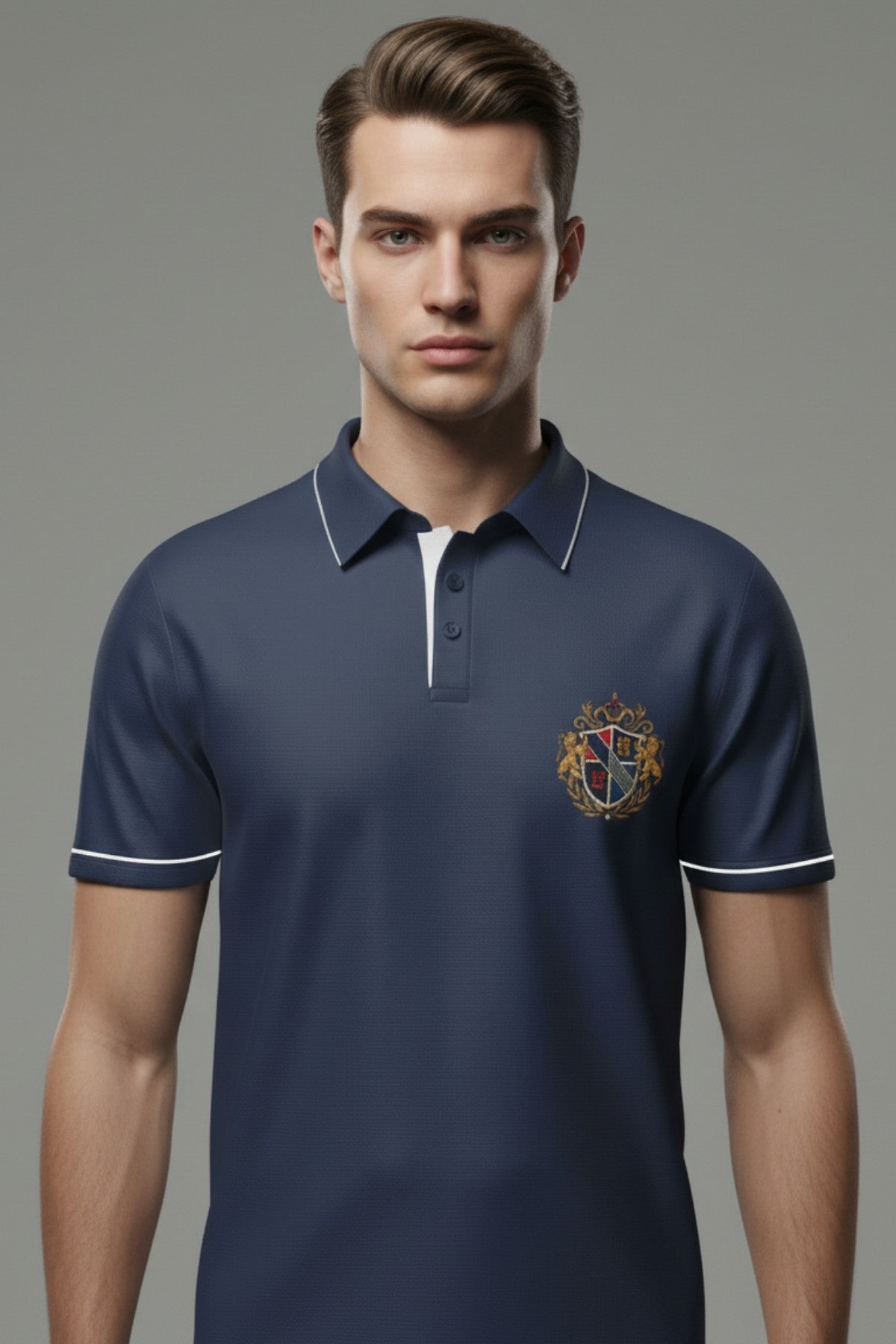 Classic Navy Blue Polo T-Shirt with Polo Mark 2