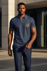 Classic Navy Blue Polo T-Shirt with Polo Mark 3