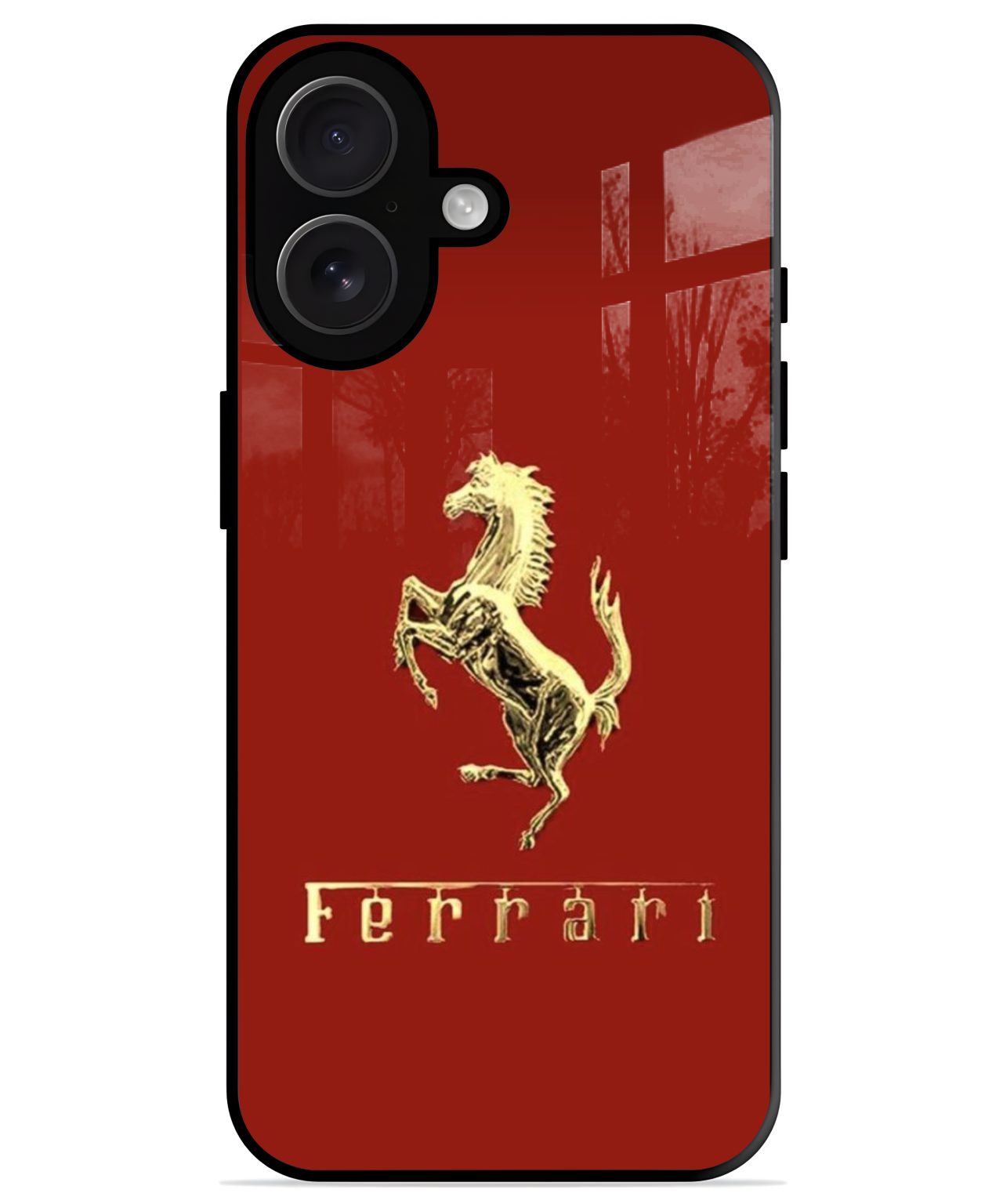 Classic Ferrari Logo iphone 16 plus back cover 1