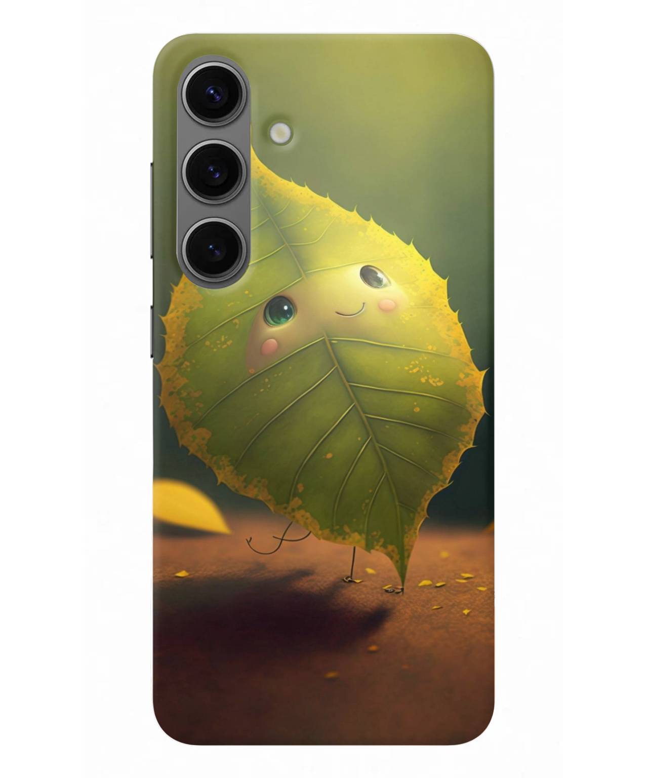 Cute Leaf Smile Mobile Case for Samsung s24 plus 1