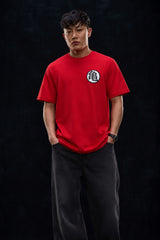 POPCASE Dragon Ball Z Kame King Kai symbol graphic oversized t shirt white red anime streetwear tshirt unisex DTF print