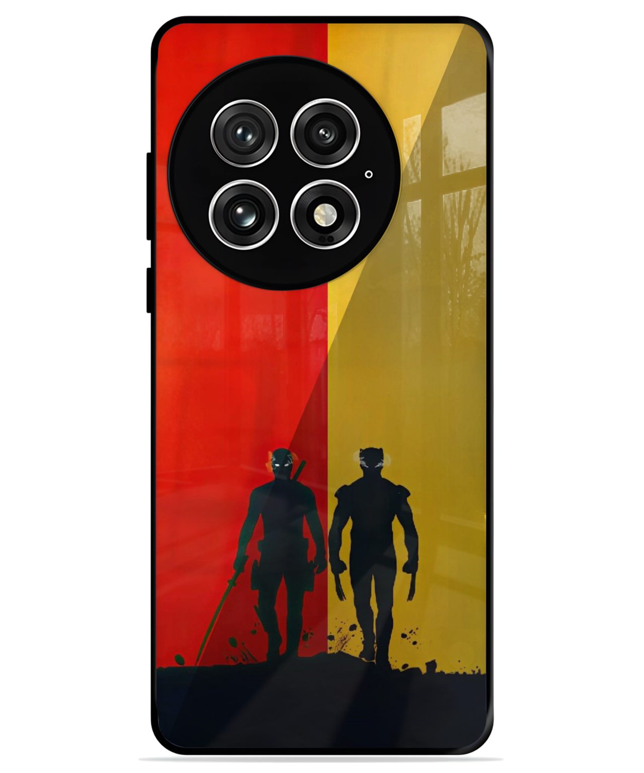 Deadpool and Wolverine Silhouette Phone Case for OnePlus 13.