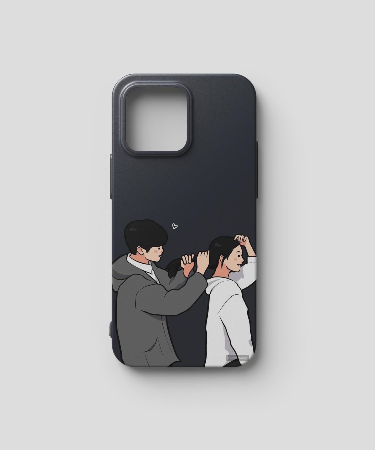 Best Friend Boy and Girl Cute Hair-Manage Mobile Case 3