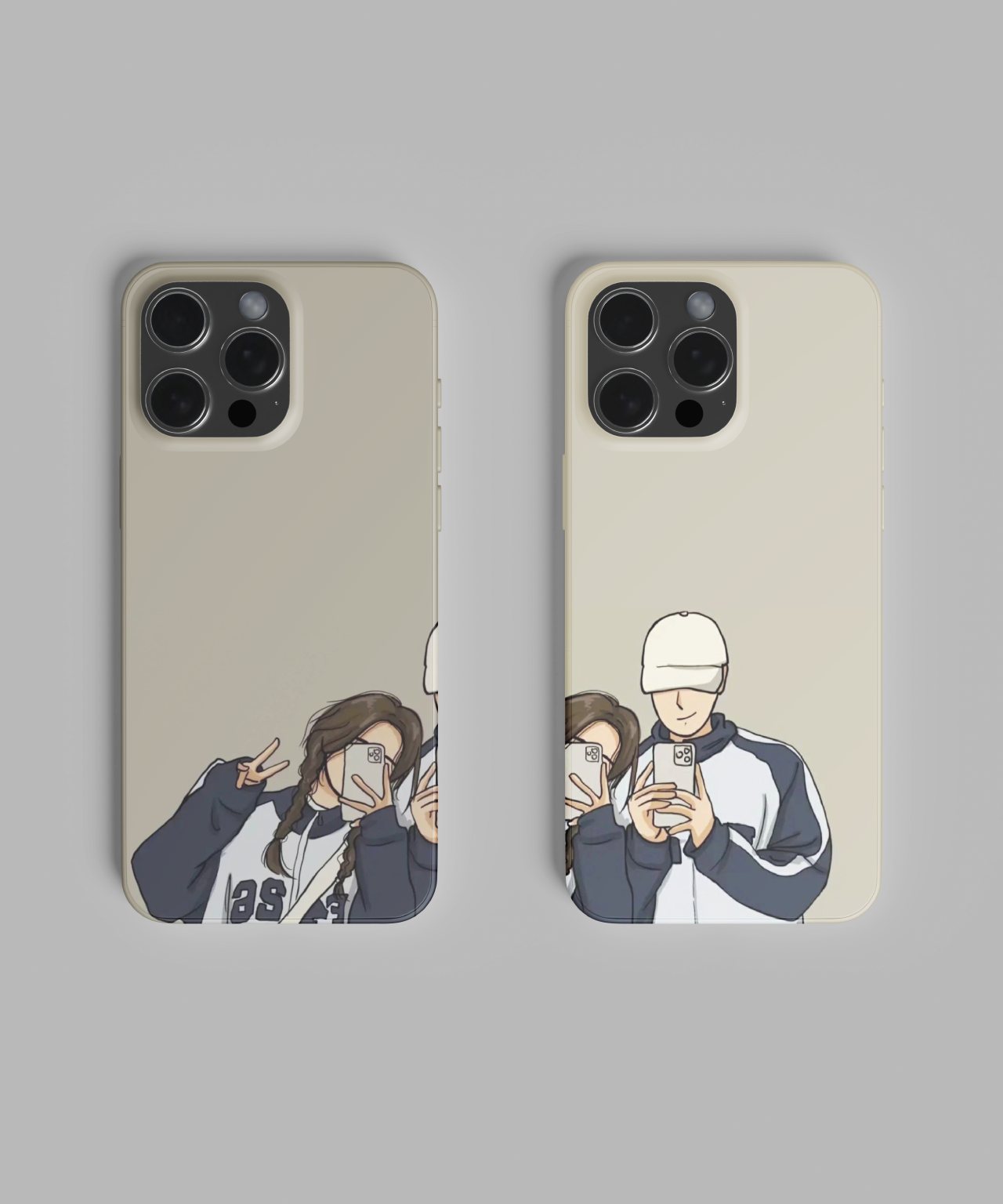 Duo Best Friends Girl and Boy Mobile Case 1