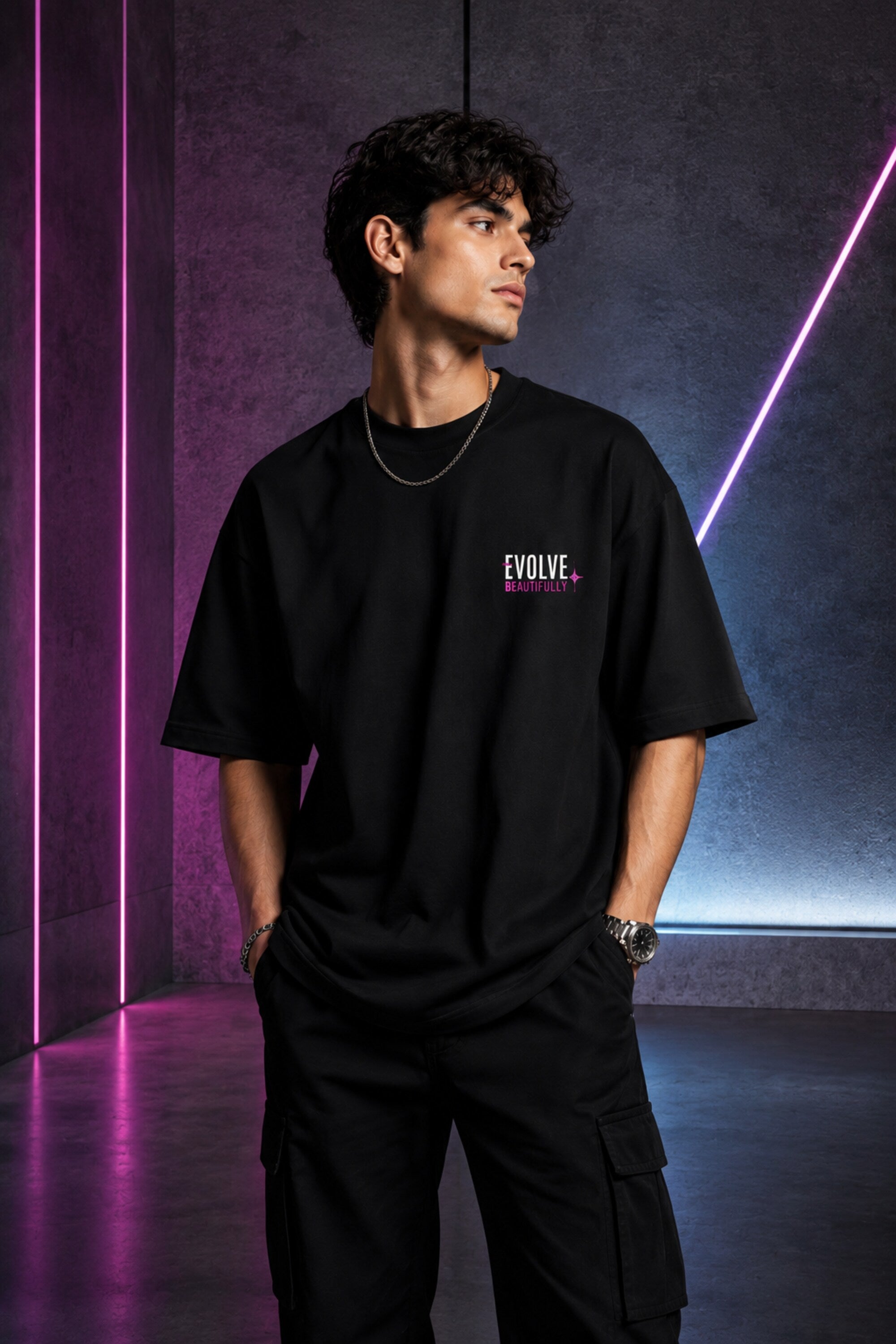 White black unisex oversized t shirt 3D holographic butterfly Symbol of Beauty Growth back graphic pink barcode POPCASE aesthetic tee