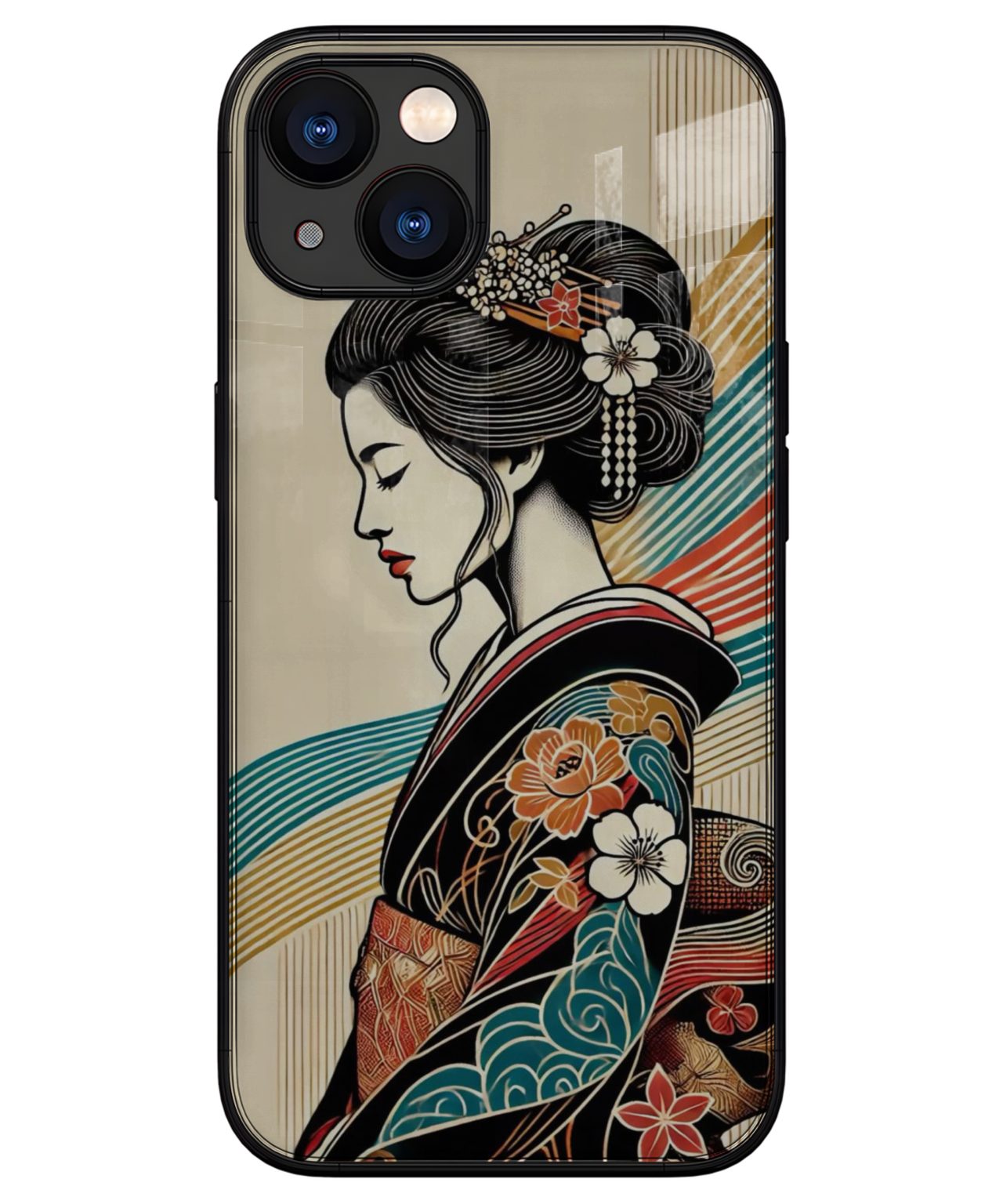 Elegant Geisha Art iphone 13 back cover 1