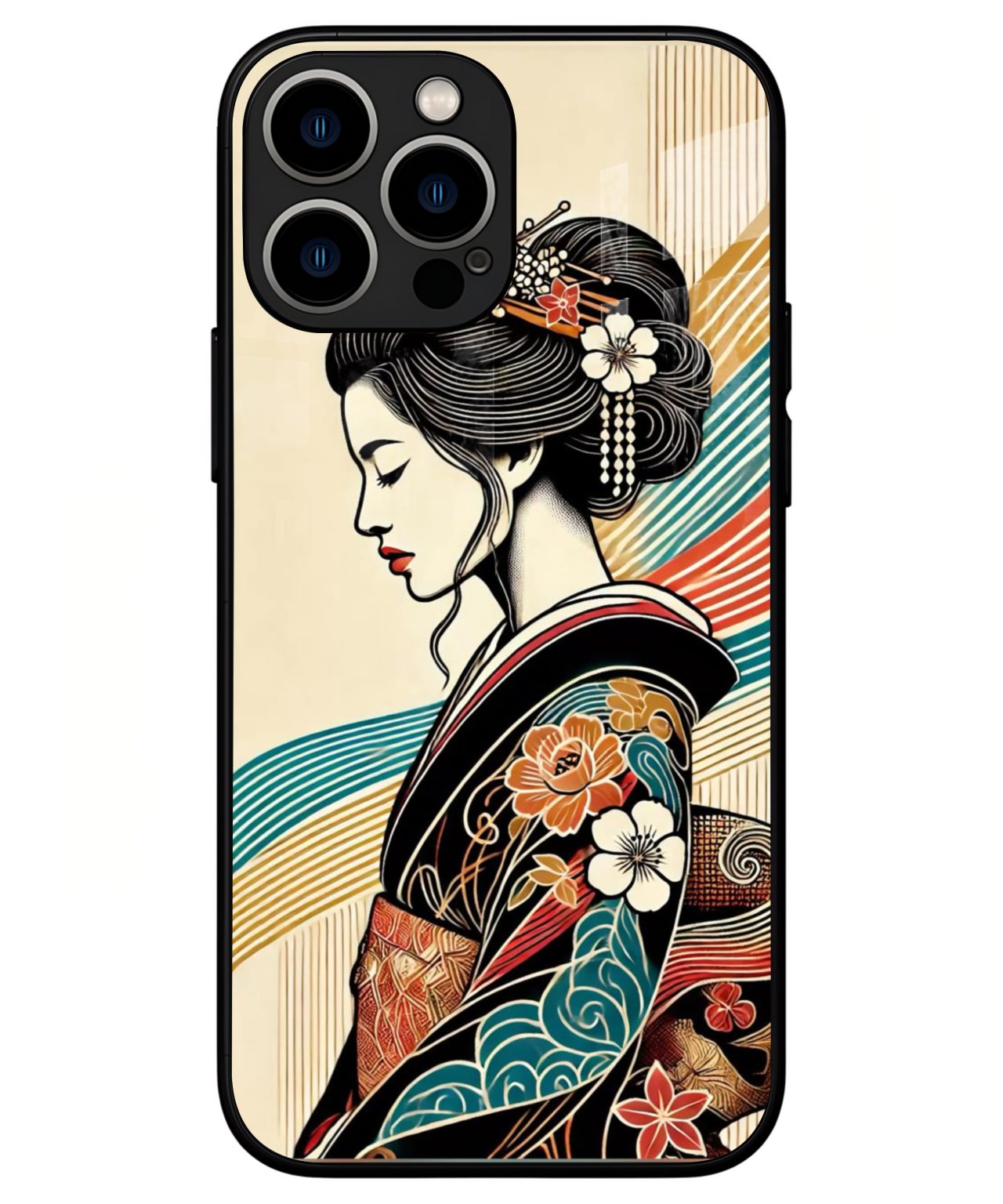 Elegant Geisha Art iphone 13 pro max back cover 1
