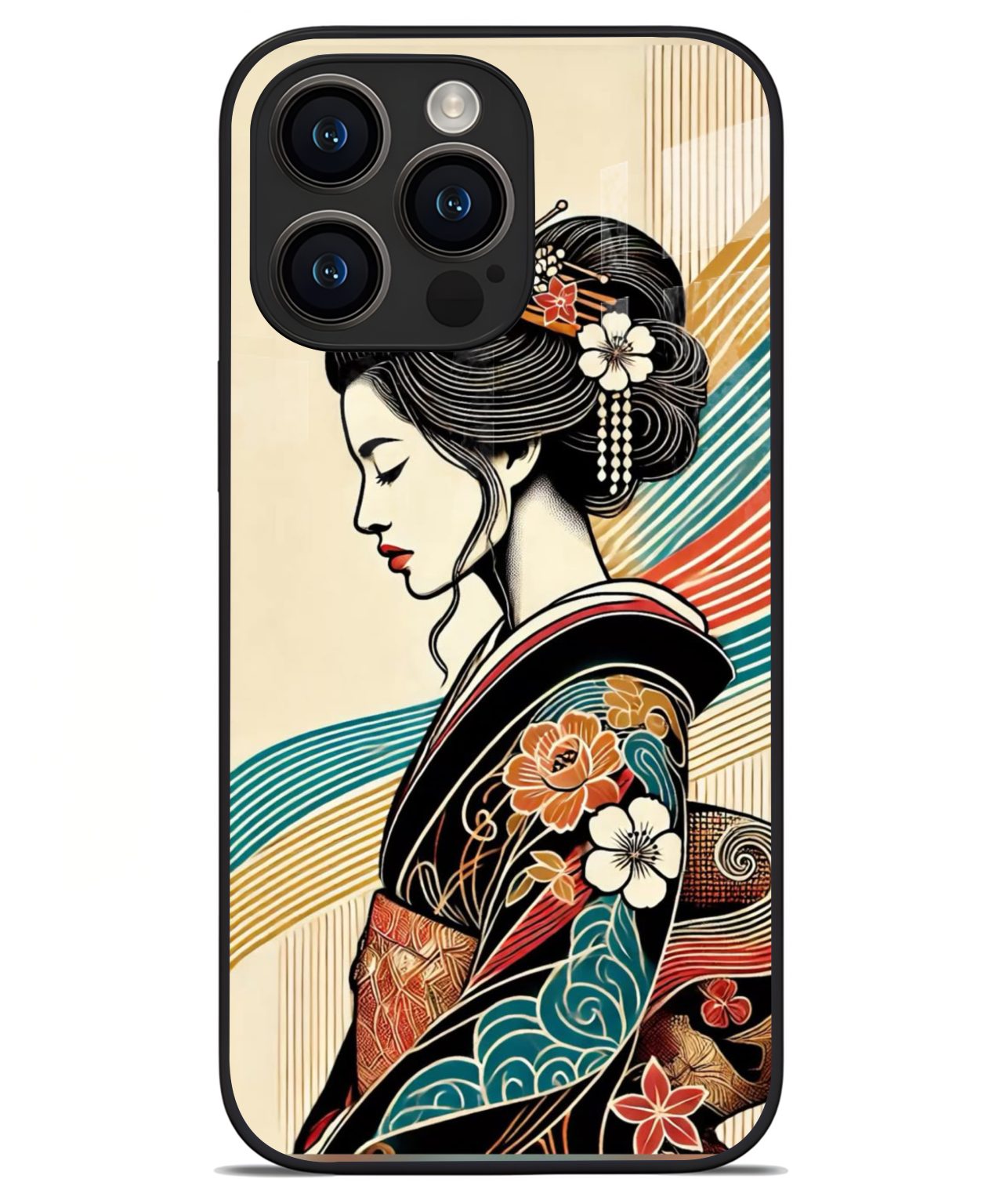 Elegant Geisha Art iphone 14 pro max back cover 1