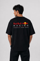 POPCASE black oversized t shirt red F1 logo number 3 Verstappen chest graphic racing streetwear tshirt premium cotton