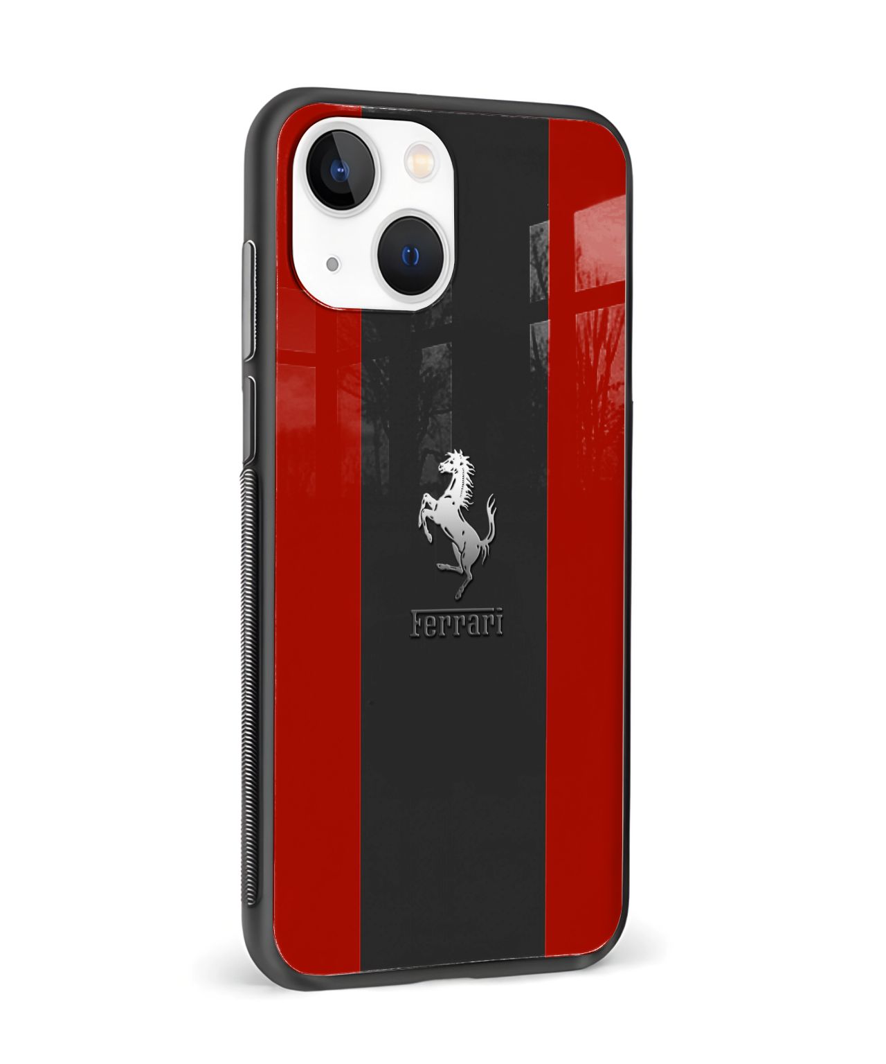 Ferrari Horse Carbon Logo Glass Case 4