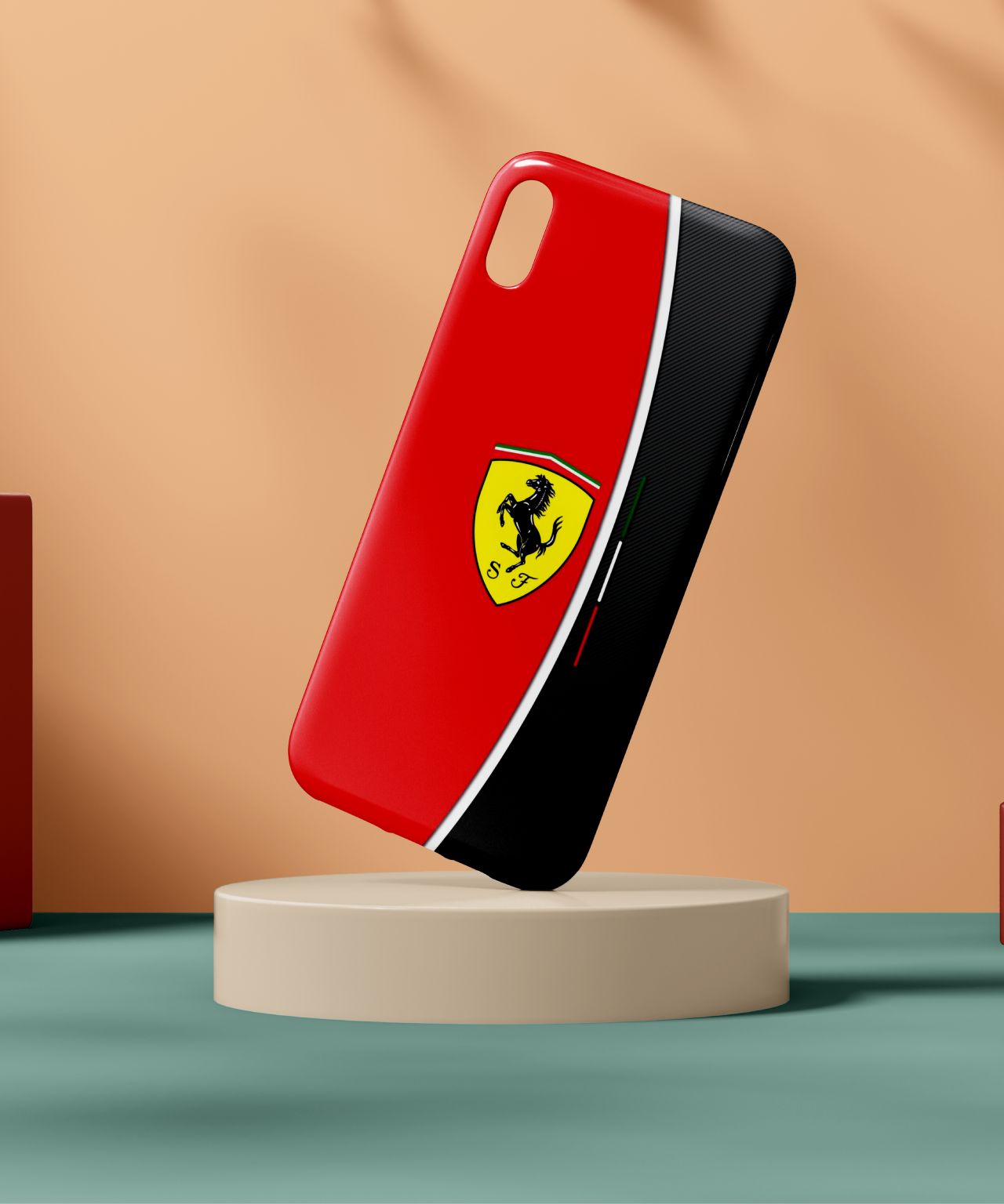 Ferrari Logo with Red and Black Stroke Mobile Case 2