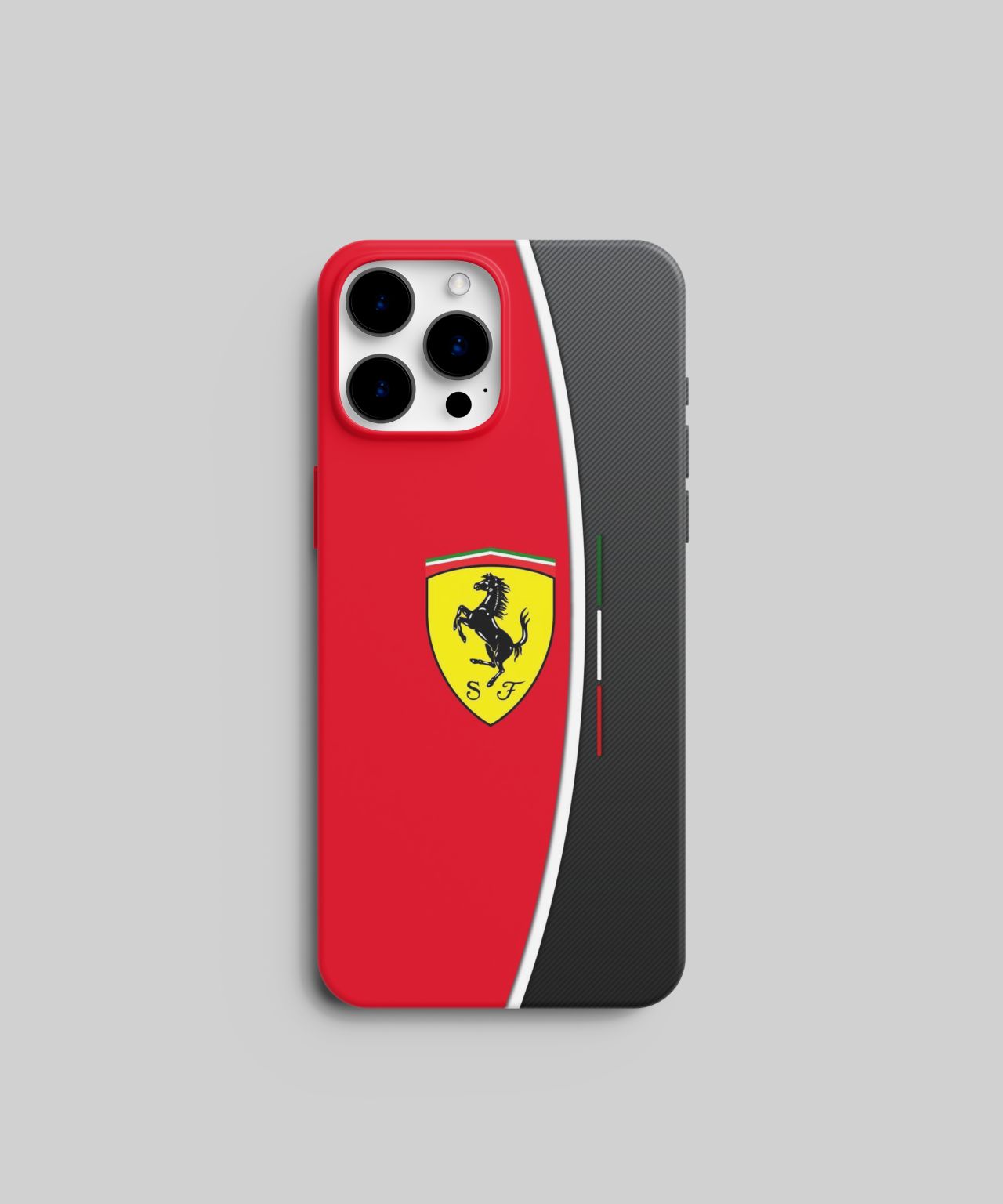 Ferrari Logo with Red and Black Stroke Mobile Case 3