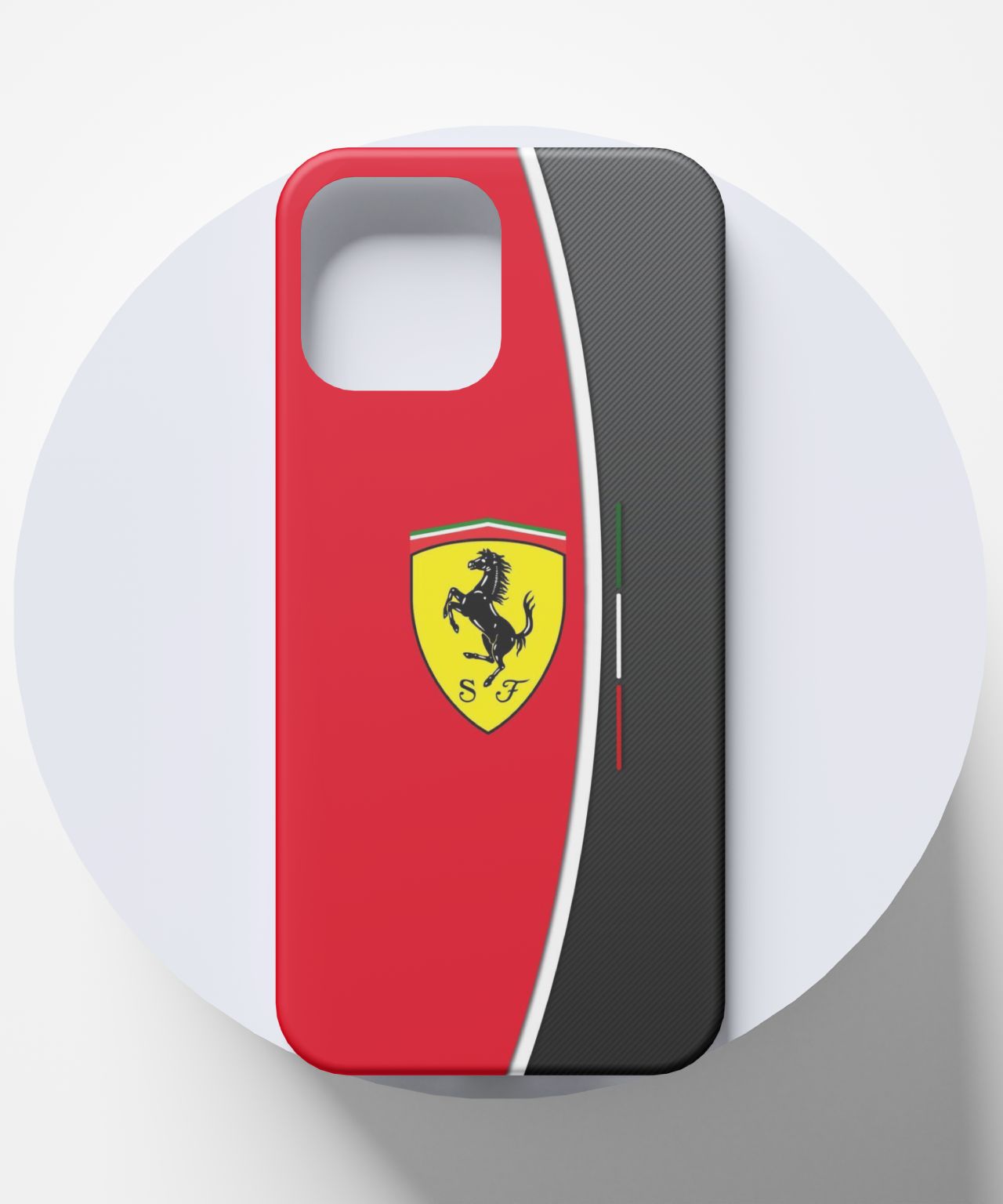 Ferrari Logo with Red and Black Stroke Mobile Case 4