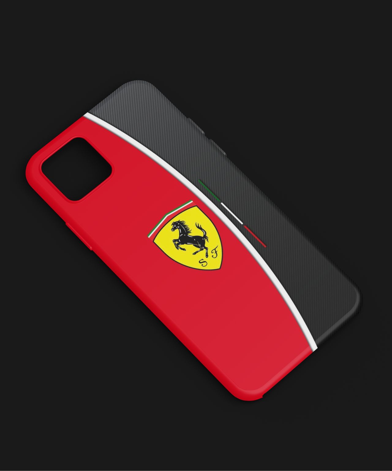 Ferrari Logo with Red and Black Stroke Mobile Case 5