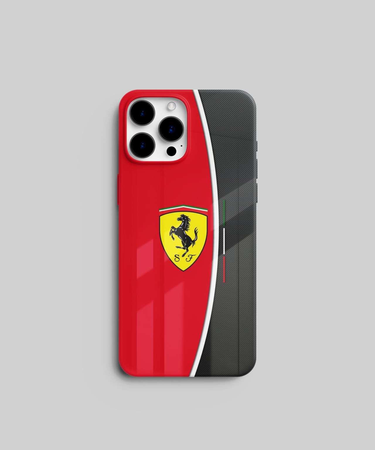 Ferrari Logo with Red and Black Stroke Mobile Case 7 glass