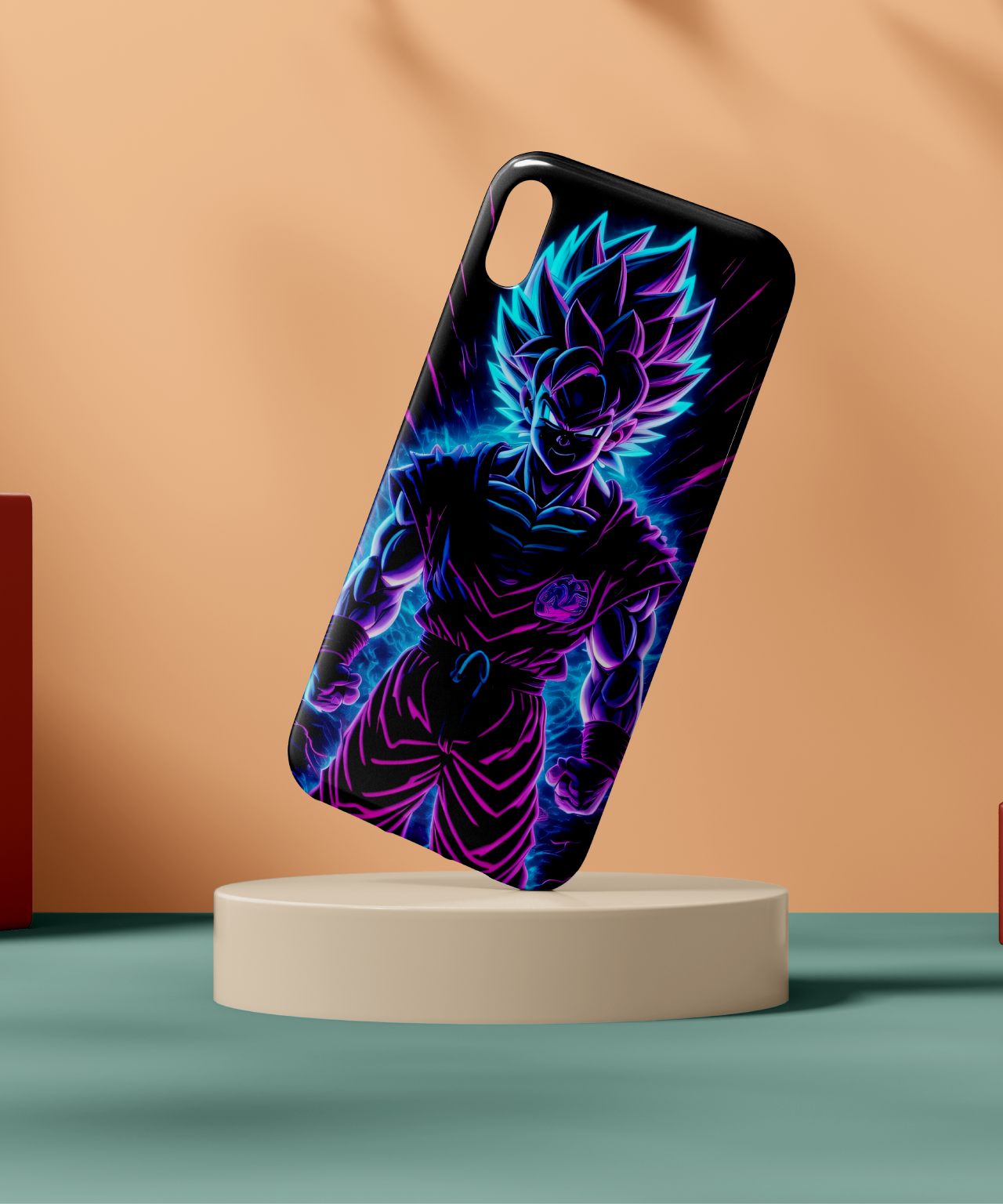 Goku with Dark Lighting Effect Mobile Case 1