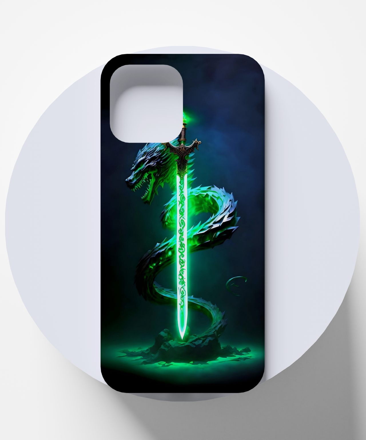 Green Dragon Sword Mobile Case 4