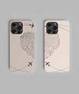 Half Heart with Plane Duo Mobile Case 1
