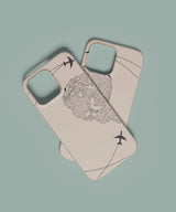 Half Heart with Plane Duo Mobile Case 3