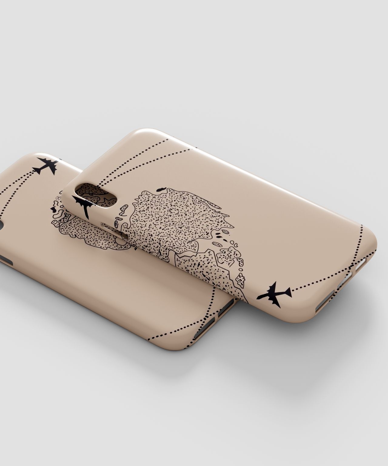 Half Heart with Plane Duo Mobile Case 4