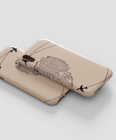 Half Heart with Plane Duo Mobile Case 4
