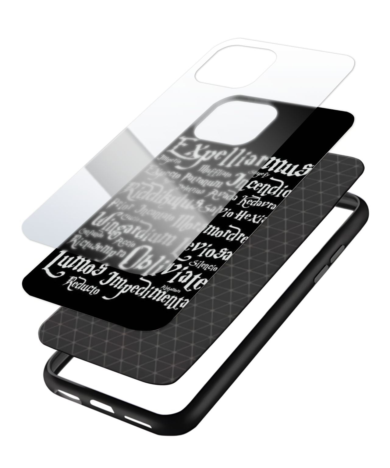 Harry Potter Spells Black Mobile Case 3