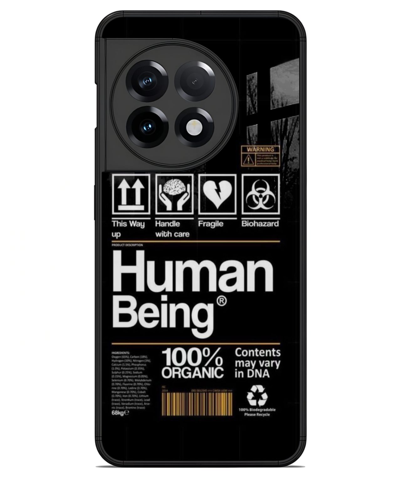 Human Being Barcode Phone Case for OnePlus 11R 1
