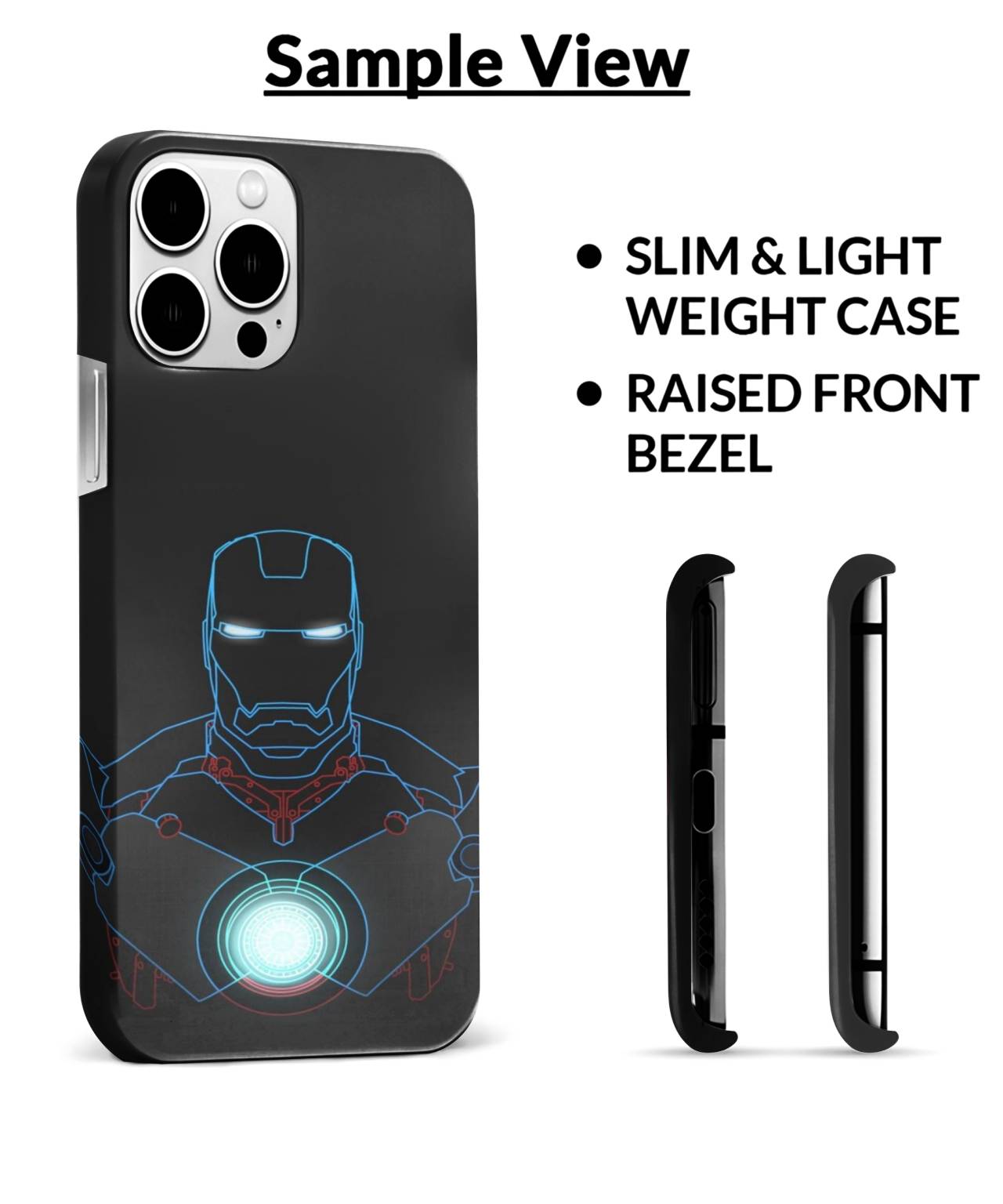 Iron-Man-Blue-Outline-Mobile-Case-and-Cover-Studio-Shoot-3 3