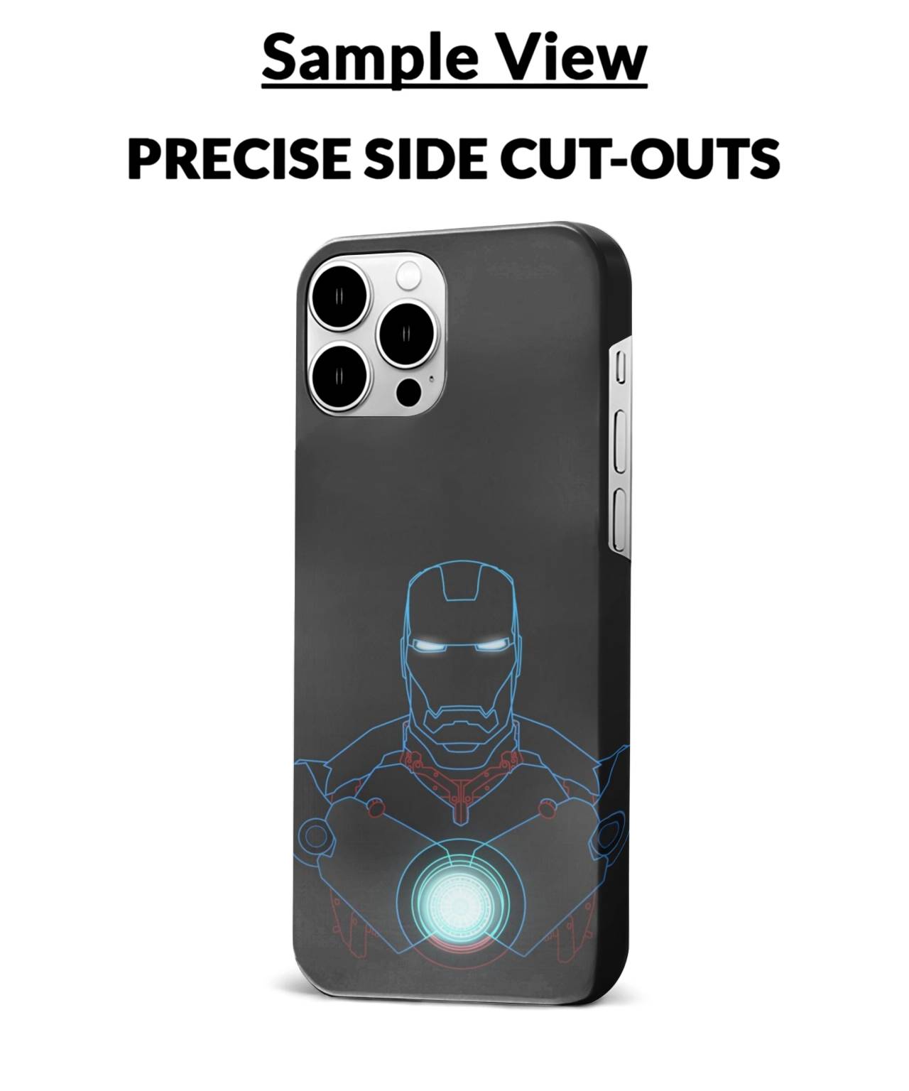 Iron-Man-Blue-Outline-Mobile-Case-and-Cover-Studio-Shoot-4 4