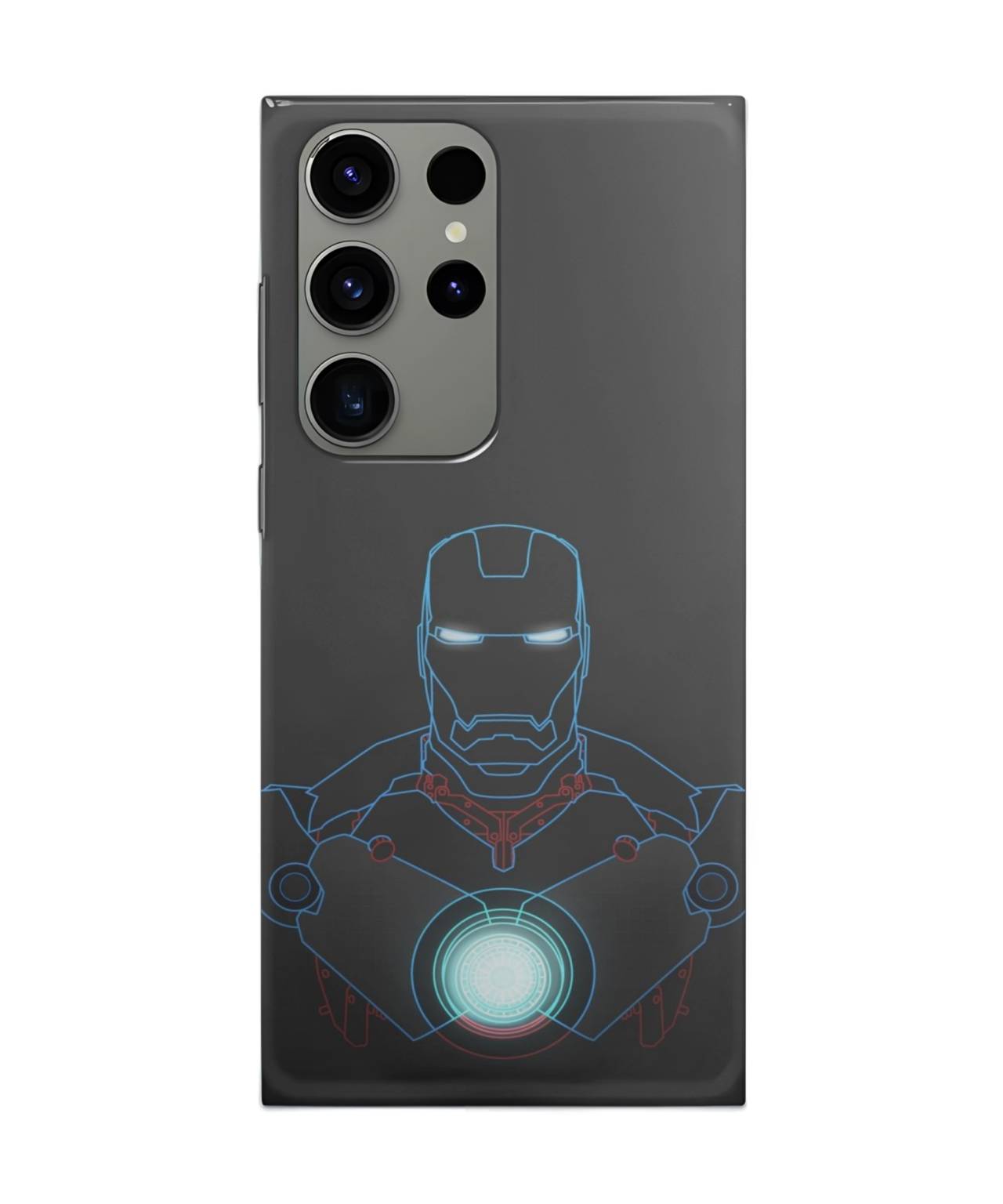Iron Man Blue Outline Samsung s23 ultra Mobile Case and Cover 1