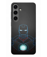 Iron Man Blue Outline Samsung s24 plus Mobile Case and Cover 1