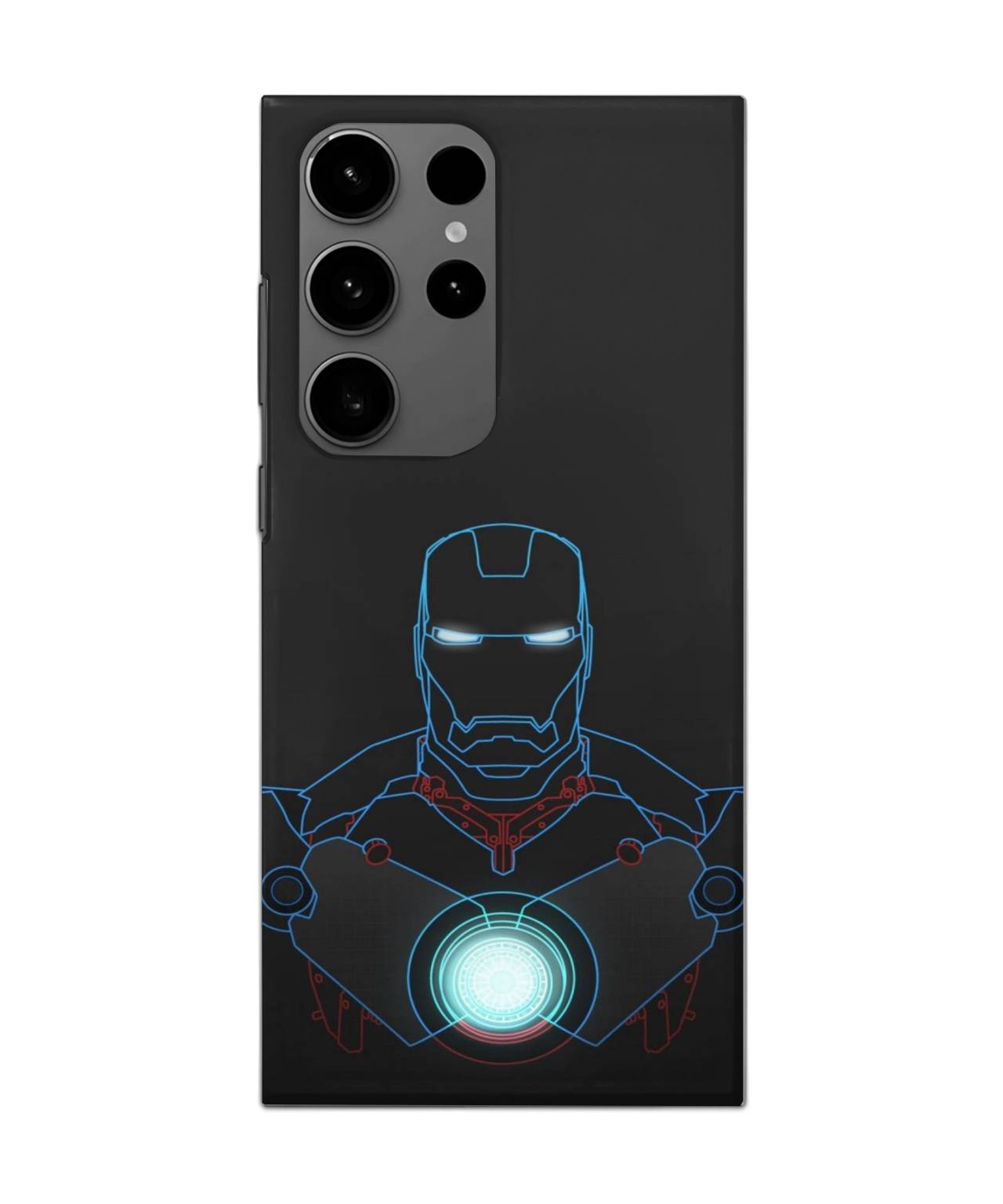 Iron Man Blue Outline Samsung s24 ultra Mobile Case and Cover 1