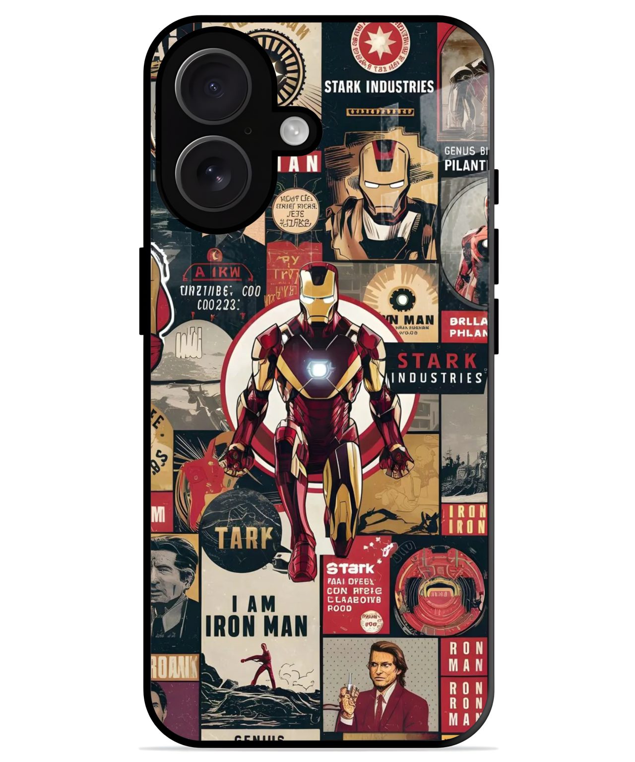 Iron Man Stark Industries iphone 16 plus back cover 1