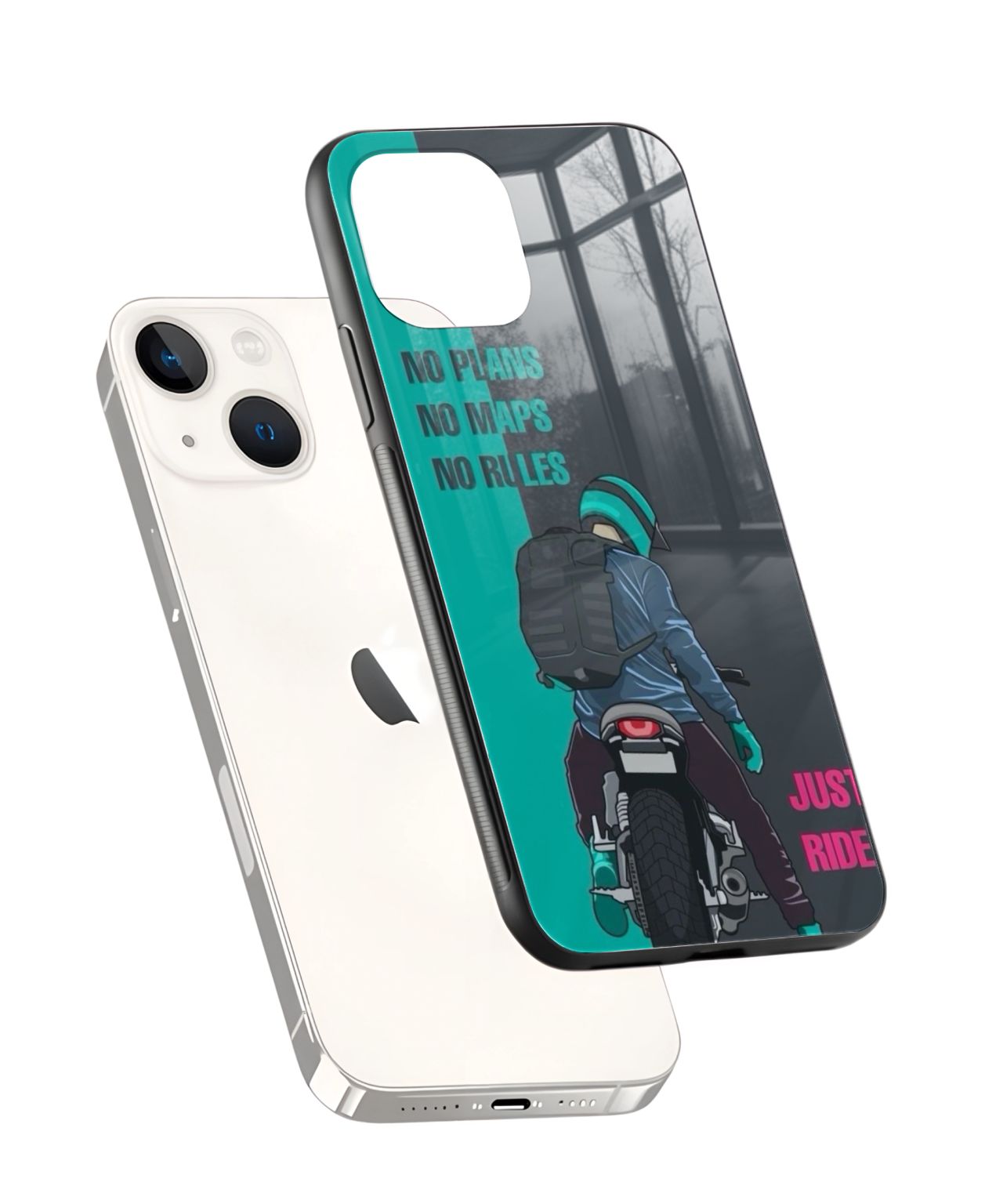 Just Ride Motorcycle Mobile Glass/Metal Phone Case 2