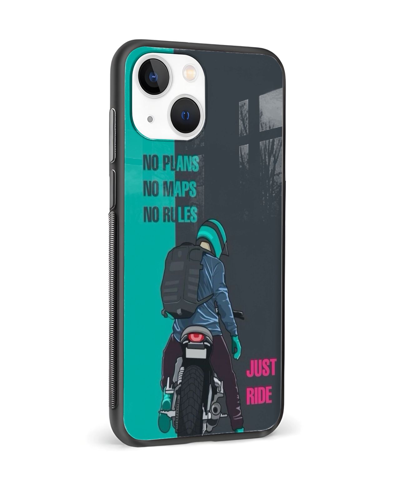 Just Ride Motorcycle Mobile Glass/Metal Phone Case 4