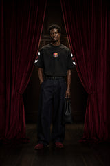 Lamine Yamal Barcelona number 10 black oversized t-shirt with red and gold design