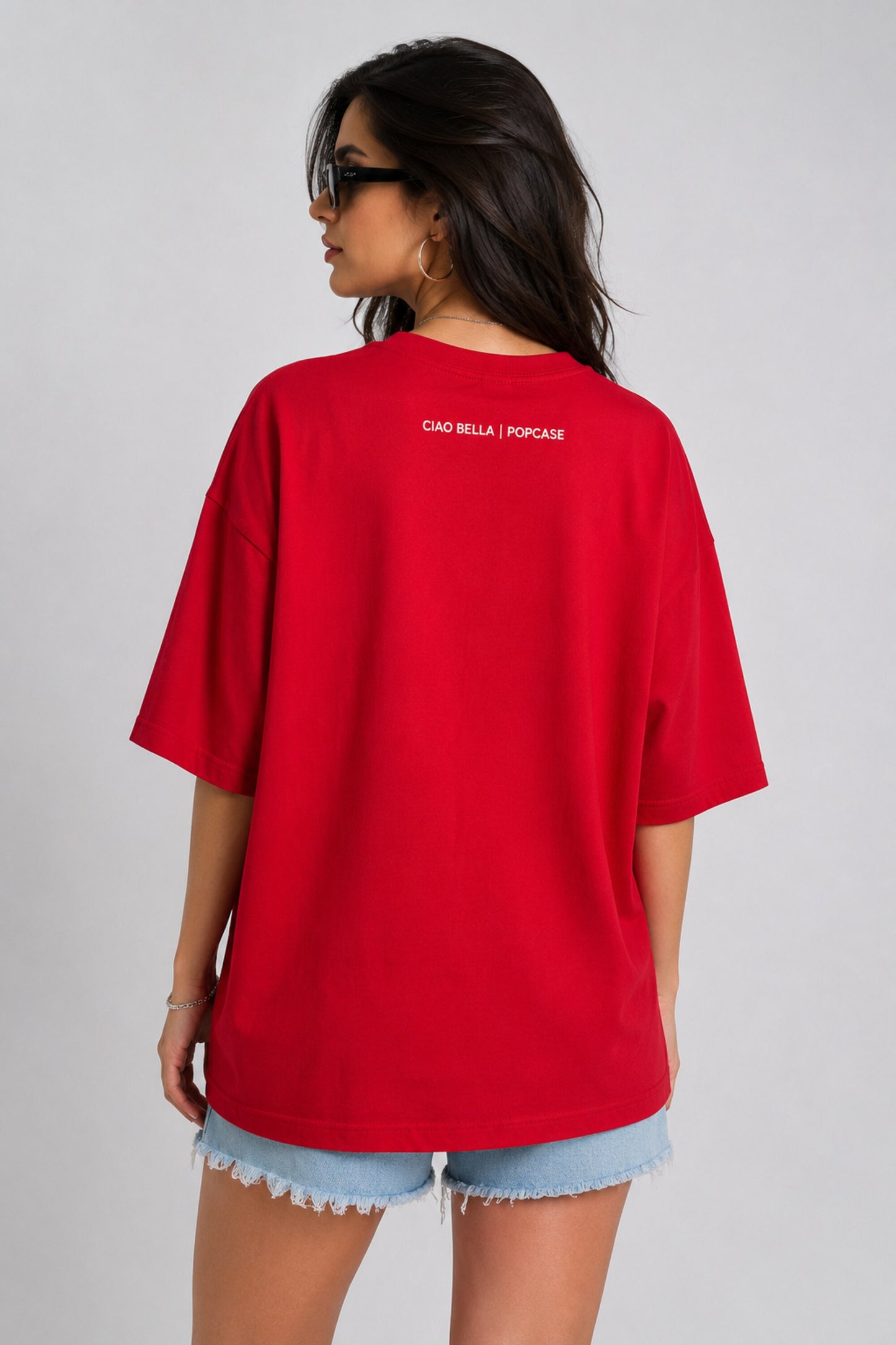 POPCASE Lemons Girl red oversized t shirt with lemon fruit graphic thats lemons slogan print streetwear premium cotton
