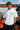 Model wearing white POPCASE Lewis Hamilton Ferrari oversized t shirt with Scuderia shield on chest and Lewis Hamilton Ferrari car back graphic