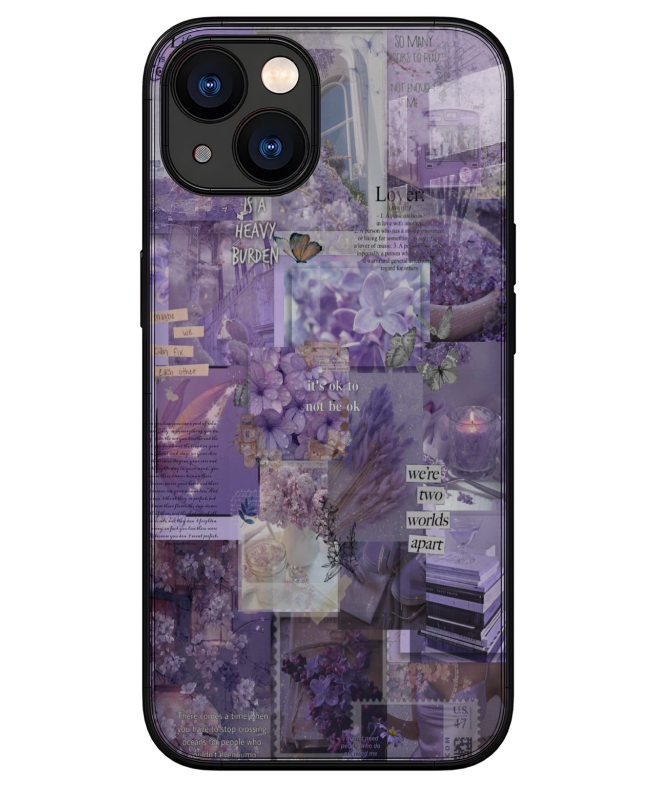 Lavender Aesthetic Collage iphone 13 back cover 1