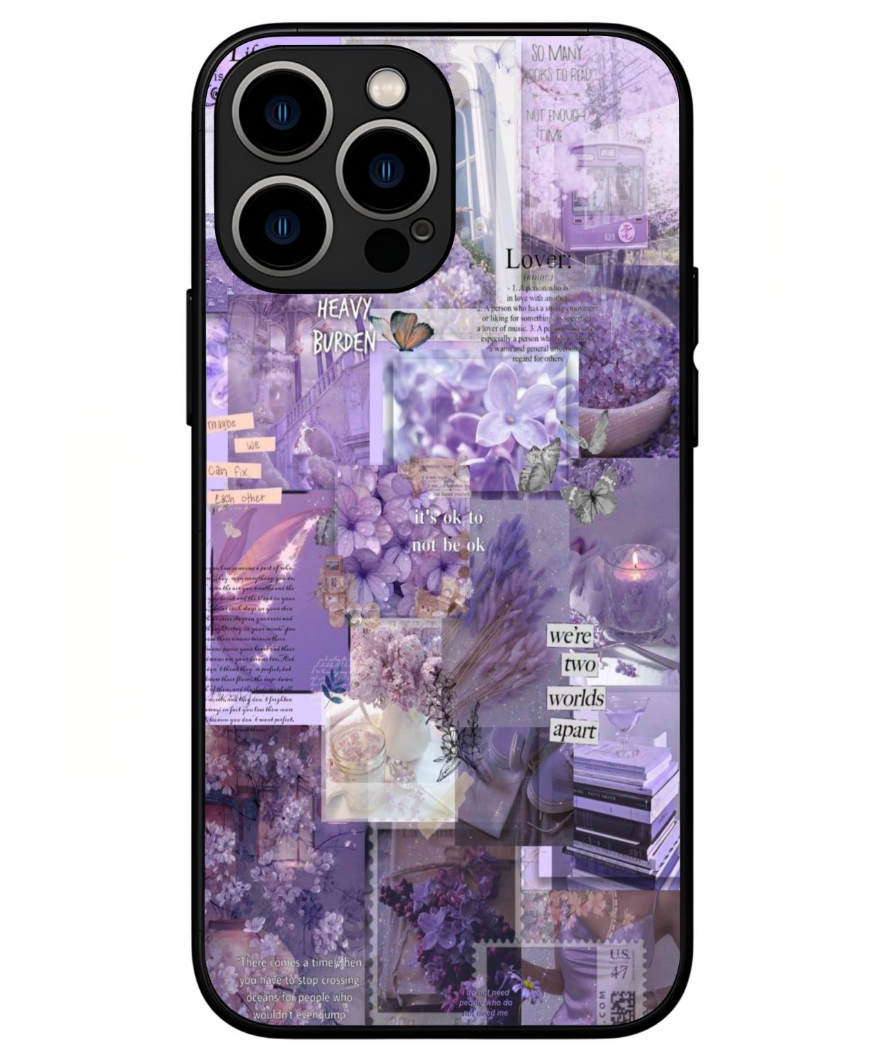 Lavender Aesthetic Collage iphone 13 pro max back cover 1