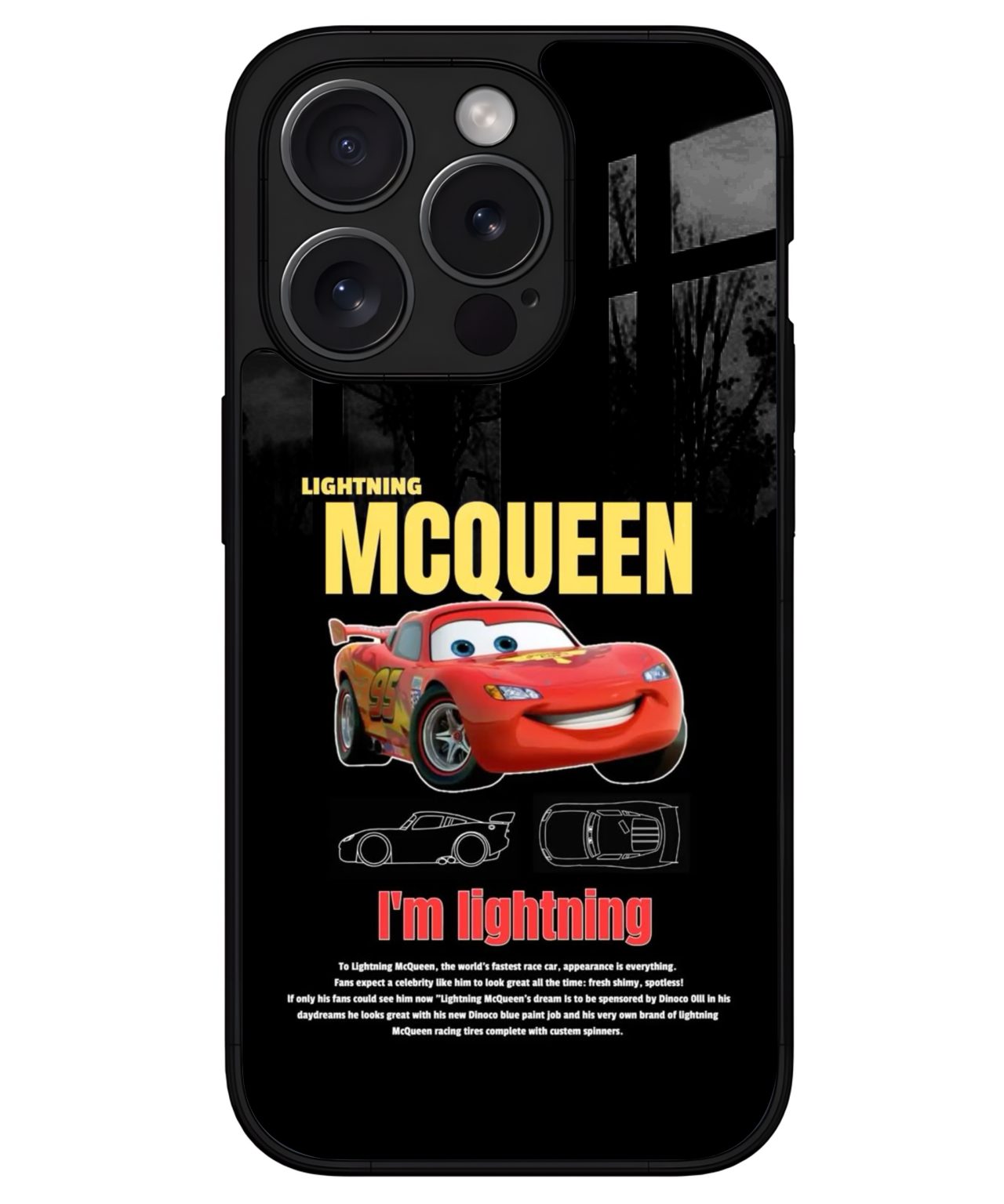 Lightning McQueen Racer iphone 15 pro max back cover 1