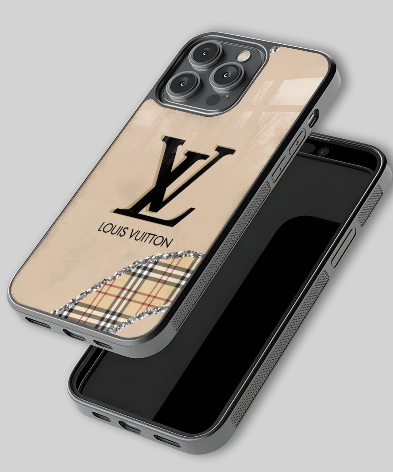 Louis Vuitton Monogram Phone Case with Plaid Design 3