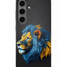 Luminous Yellow Lion with Blue Neon Phone Case for Samsung s24 plus 1