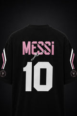 Messi Oversized Black Tee: Premium Streetwear, Iconic Style