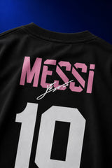 Messi Oversized Black Tee: Premium Streetwear, Iconic Style