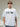 Person wearing a white MSD t-shirt with black graphics and text